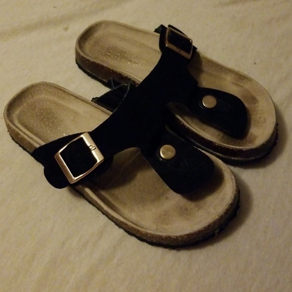 GIRLS SUADE FLIP FLOPS SIZE 12 - Picture 2 of 4